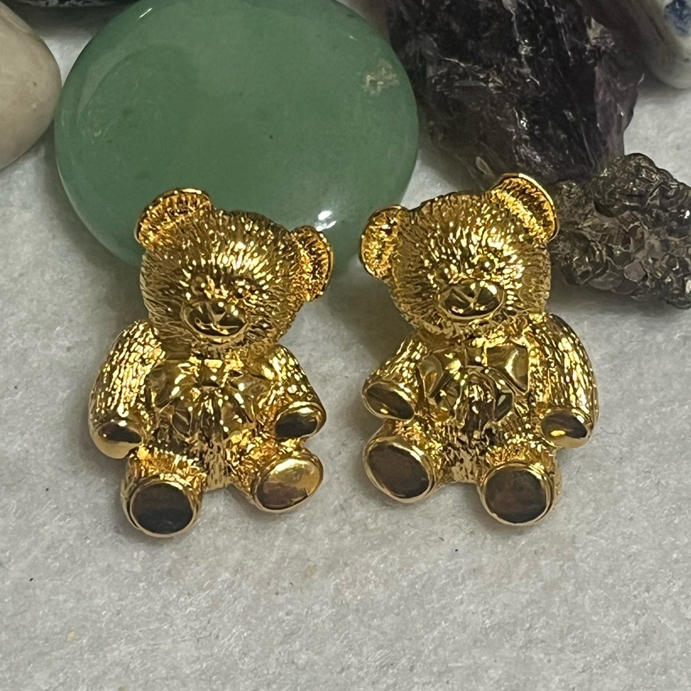 Avon Teddy Bear Earrings